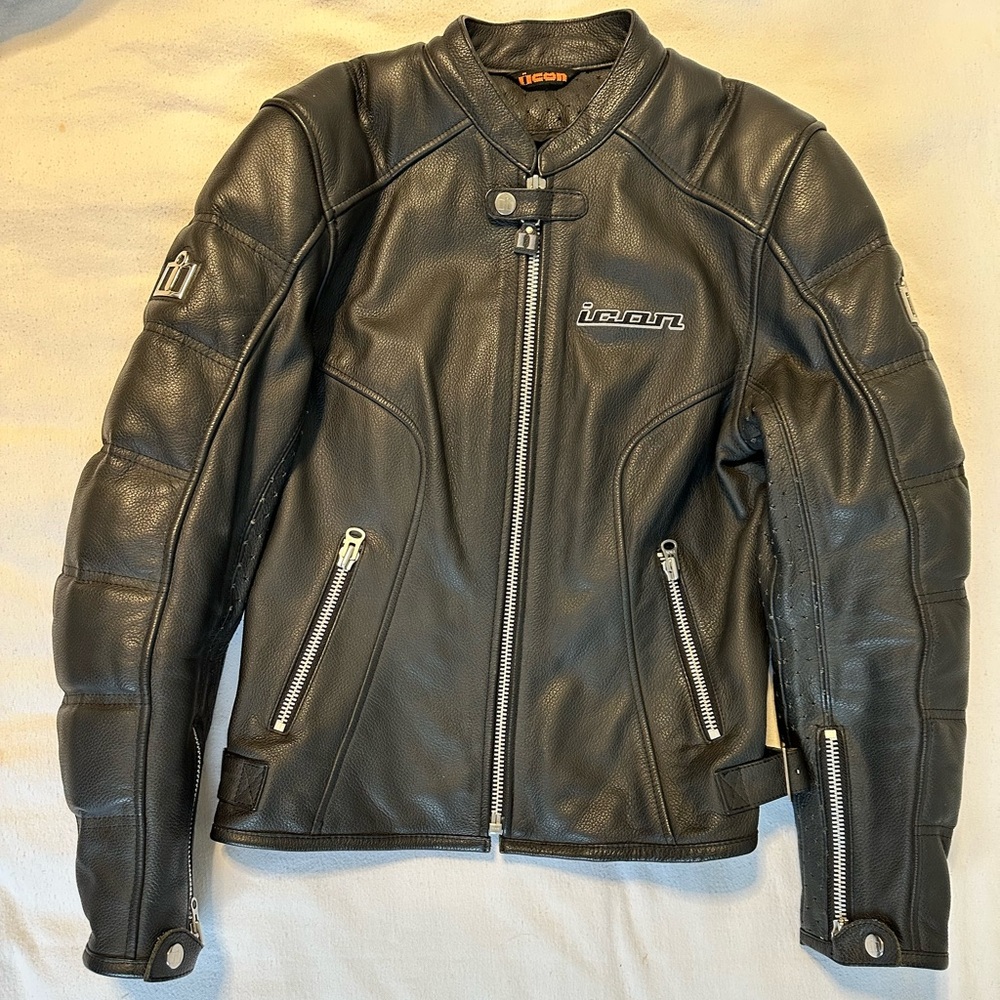 ICON Tuscadero Motorcycle leather jacket, small